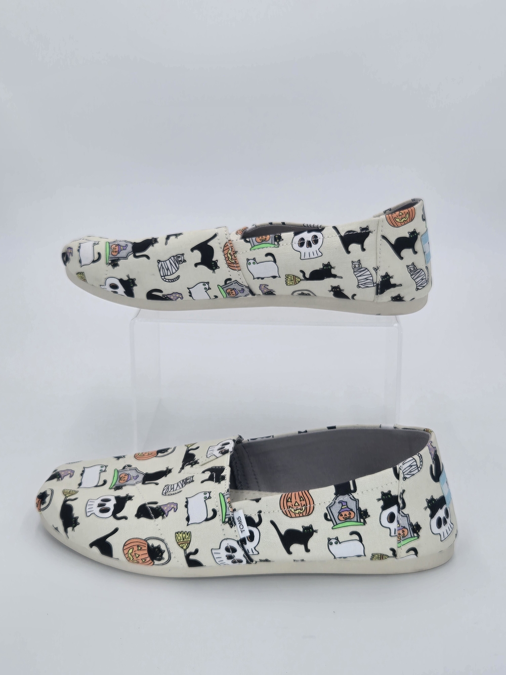 TOMS Women's Belmont Halloween Cat Print Slip-On Shoes Size 8.5 8 1/2 - Picture 6 of 10